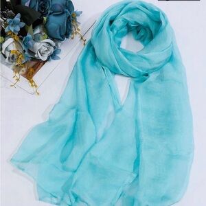 Elegant Aqua Blue Scarf